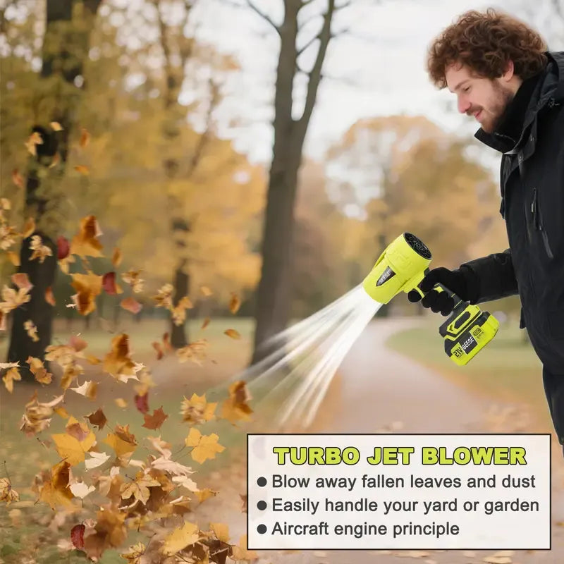Turbo Jet Leaf Blower,Cordless Leaf Blower, Violent Turbo Fan, Pure Copper Motor,Car Drying After Wash, Handheld Snow Blower,Cordless Turbo Power Air Duster,Home Improve,Garden Mainte Holiday gifts, Halloween gifts